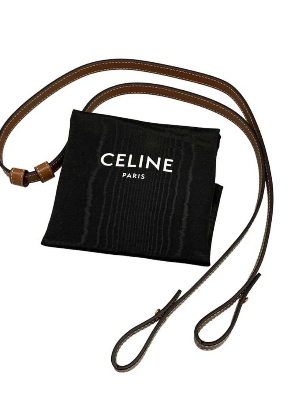 CELINE Mini Vertical Cabas Tan(Black, Brown) Brown) Triomphe Canvas Calf Skin - Picture 15 of 15